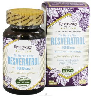 ReserveAge Organics   Resveratrol 100 mg.   60 Vegetarian Capsules