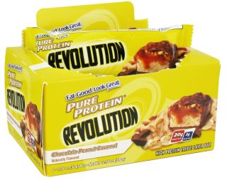 Pure Protein   Revolution Bar Chocolate Peanut Caramel   6 x 1.76 oz. Bars