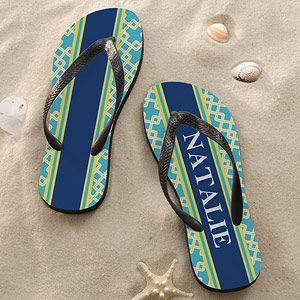 Personalized Flip Flop Sandals   Nautical Link