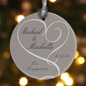 Personalized Engagement Christmas Ornaments