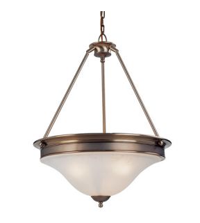 Dynasty 3 Light Pendants in Burnished Nickel/Chocolate 309P