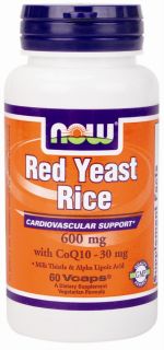 NOW Foods   Red Rice Yeast & CoEnzyme Q 10 Formula   60 Vegetarian Capsules