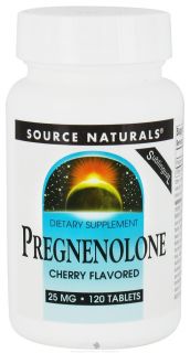 Source Naturals   Pregnenolone Sublingual Cherry 25 mg.   120 Tablets