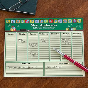 Personalized Desk Pad Weekly Planner for Teachers