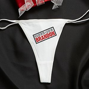 Personalized Thong Underwear   Sealed With A Kiss