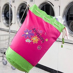 Personalized Laundry Bag for Girls   Flower Power