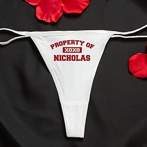 Personalized Thong Underwear   Property Of