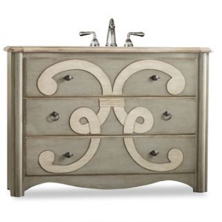 Cole & Co. 48 Designer Series Collection Chamberlain Sink Chest   Parchment