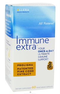 Allera Health Products   Immune Extra All Natural with Proligna Pine Cone Extract   60 Vegetarian Capsules