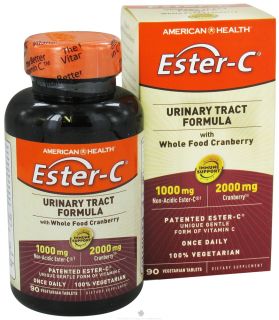 American Health   Ester C Urinary Tract Formula 1000 mg.   90 Vegetarian Tablets
