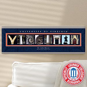 Personalized Campus Photo Letter Art   University of Virginia