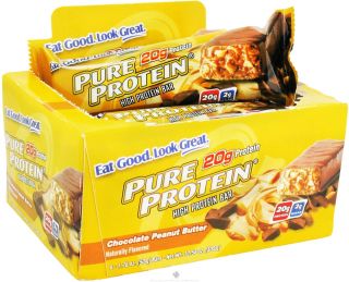 Pure Protein   High Protein Bar Chocolate Peanut Butter   6 x 1.76 oz. Bars