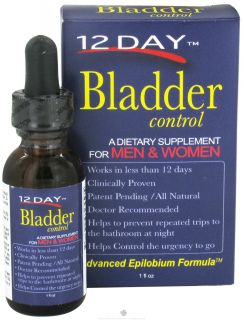 12 Day   Advanced Epilobium Formula Bladder Control For Men and Women   1 oz.