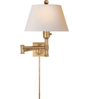 E.F. Chapman Sloane 1 Light Swing Arm Lights/Wall Lamps in Antique Burnished Brass CHD5105AB NP