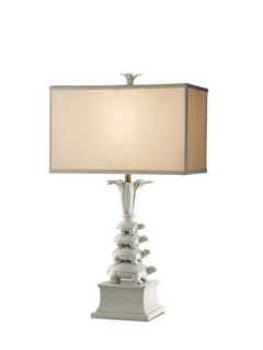 Whimsy 1 Light Table Lamps in Antique White/ Brass 6191