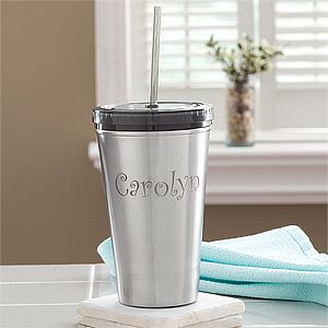 Personalized Stainless Steel Tumbler   Custom Name