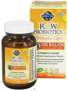 Garden of Life   Raw Probiotics Ultimate Care 34 Probiotic Strains   30 Vegetarian Capsules