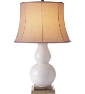 E.F. Chapman Gourd 1 Light Table Lamps in White Glass SL3801WG L