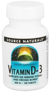 Source Naturals   Vitamin D 3 400 IU   100 Tablets