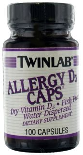 Twinlab   Allergy D3 Dry Vitamin D3 Caps 400 IU   100 Capsules