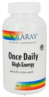 Solaray   Once Daily High Energy Multi Vita Min   180 Capsules