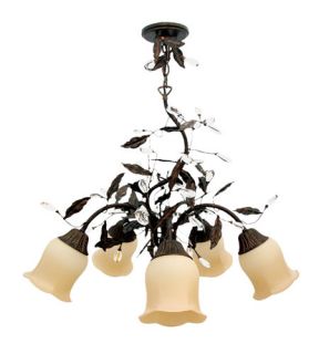 Chalet 5 Light Chandeliers in Moroccan Gold 5225 50