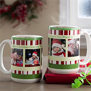 Personalized Large Christmas Photo Coffee Mugs