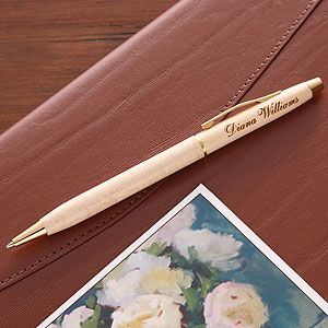 Engraved Wooden Executive Pen   Maple