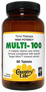 Country Life   Multi 100 High Potency Time Release   90 Tablets