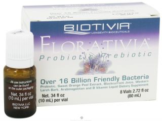 Biotivia   Florativia Probiotic Prebiotic   8 x 2.72 oz. Vials  