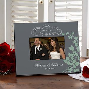 Personalized Picture Frames   Love Is Romantic Photo Frame
