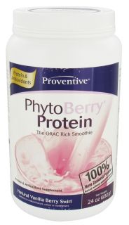 Proventive   PhytoBerry Protein Natural Vanilla Berry Swirl   24 oz.
