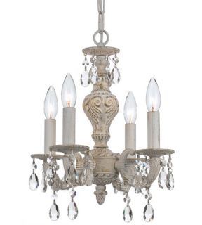 Sutton 4 Light Mini Chandeliers in Antique White 5024 AW CL SAQ