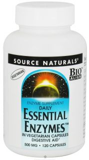 Source Naturals   Daily Essential Enzymes 500 mg.   120 Vegetarian Capsules