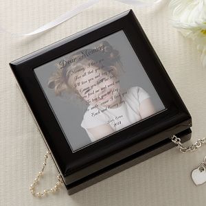 Personalized Womens Photo Jewelry Box with Poem