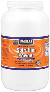 NOW Foods   Spirulina Powder   100% Pure and Natural   4 lbs.