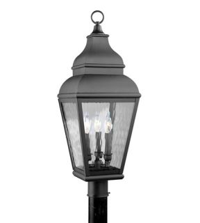 Exeter 3 Light Post Lights & Accessories in Black 2606 04