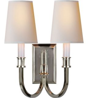 Thomas Obrien  Library 2 Light Wall Sconces in Polished Nickel TOB2328PN NP