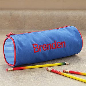 Personalized Blue Pencil Case   Back to School