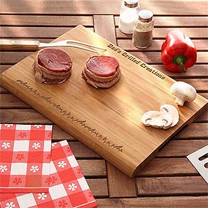 Personalized Bamboo Cutting Board   Grilled To Perfection