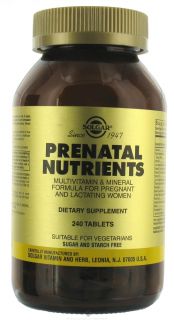 Solgar   Prenatal Nutrients   240 Tablets