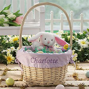 Girls Personalized Easter Basket   Lavender
