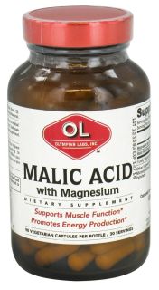 Olympian Labs   Malic Acid with Magnesium   90 Vegetarian Capsules