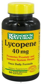 Good N Natural   Lycopene Once Daily Formula 40 mg.   60 Softgels