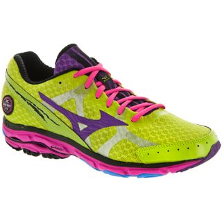 Mizuno Wave Rider 17 Mizuno Womens Running Shoes Lime Punch/Pansy/Electric