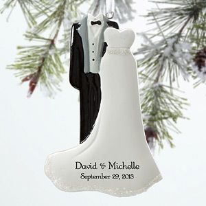 Personalized Wedding Christmas Ornaments   Mr & Mrs