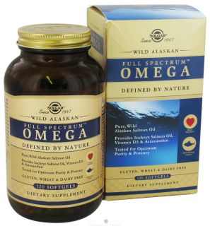 Solgar   Full Spectrum Omega Wild Alaskan Salmon Oil   120 Softgels