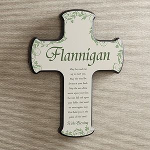 Personalized Irish Wall Cross   Traditional Irish Blessing