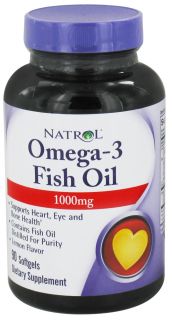 Natrol   Omega 3 Fish Oil Lemon Flavor 1000 mg.   90 Softgels