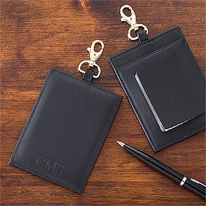 Personalized Leather Luggage Tags   Black